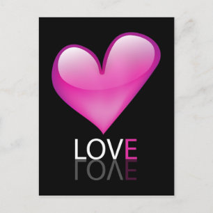 Glossy hart briefkaart