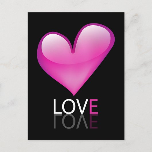 Glossy hart briefkaart (Voorkant)