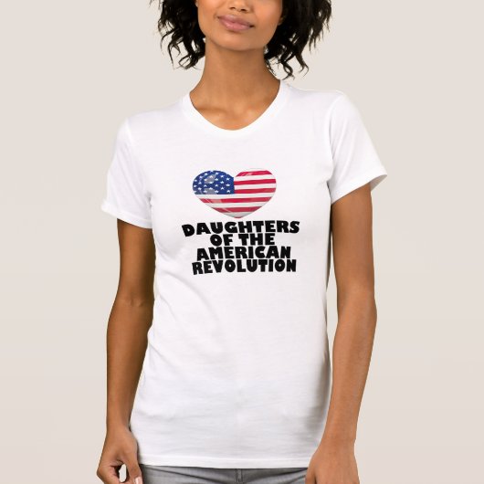 Glossy hart DAR Dochters Amerikaanse Revolutie T-shirt (Voorkant)