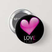 Glossy hart ronde button 5,7 cm (Voorkant /achterkant)