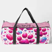 Glossy Heart Bubble Pattern Travel Monogram  Plunjezak (Voorkant)