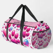 Glossy Heart Bubble Pattern Travel Monogram  Plunjezak (Rechterhoek)