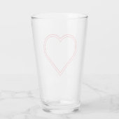 Glossy Heart Glass Tumbler – Elegante liefde (Achterkant)