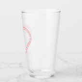 Glossy Heart Glass Tumbler – Elegante liefde (Links)