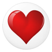 Glossy Heart Keramische Knop (Voorkant)