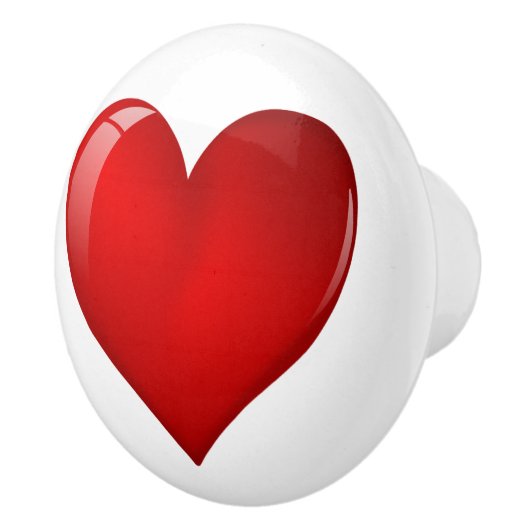 Glossy Heart Keramische Knop (Rechts)