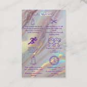 Glossy Holographic Marble Candle Care Visitekaartje (Voorkant)