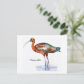 Glossy Ibis briefkaart (Staand voorkant)