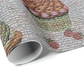Glossy moderne Floral Cake Cadeaupapier (Rol Hoek)