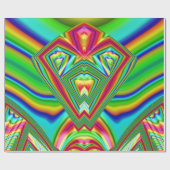 GLOSSY ~ Multicolored Fractal ~ Kerstmis Wrapping Cadeaupapier (Vlak)