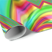 GLOSSY ~ Multicolored Fractal ~ Kerstmis Wrapping Cadeaupapier (Rol Hoek)