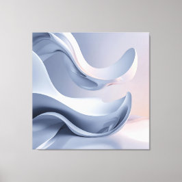 Glossy Pastel Flow – Abstracte digitale kunst voor Canvas Afdruk
