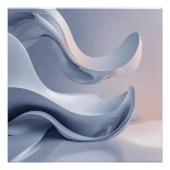 Glossy Pastel Flow – Abstracte digitale kunst voor Perfect Poster (Voorkant)