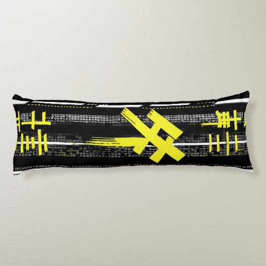 Glossy Pink Donut with Dark Sprinkles Lichaamskussen (Achterkant)