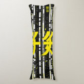 Glossy Pink Donut with Dark Sprinkles Lichaamskussen (Voorkant Verticaal)