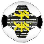 Glossy Pink Donut with Dark Sprinkles Voetbal (Gedraaid)