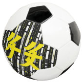 Glossy Pink Donut with Dark Sprinkles Voetbal (Drie kwart)