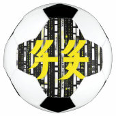 Glossy Pink Donut with Dark Sprinkles Voetbal (Voorkant)