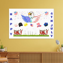 Glossy Poster - 4 juli Canvas Afdruk