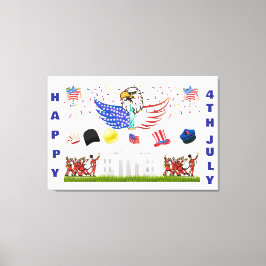 Glossy Poster - 4 juli Canvas Afdruk