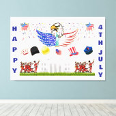 Glossy Poster - 4 juli Canvas Afdruk (Insitu (Houten vloer))