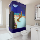 Glossy Poster Douchegordijn (In situ)