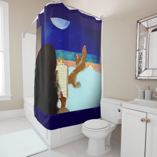 Glossy Poster Douchegordijn (In situ)