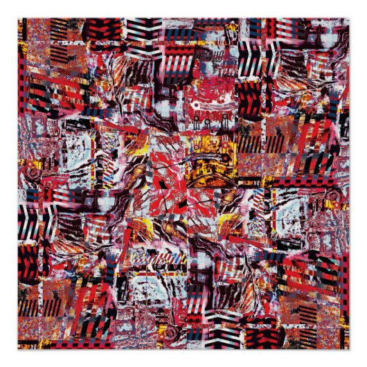 Glossy Poster – Fragmented Pulse (Voorkant)