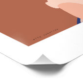 Glossy poster met afbeelding van man in sportwagen (Hoek)