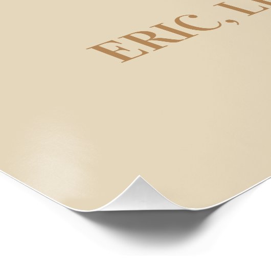 Glossy Poster met persoonlijke gezinshereniging (Hoek)