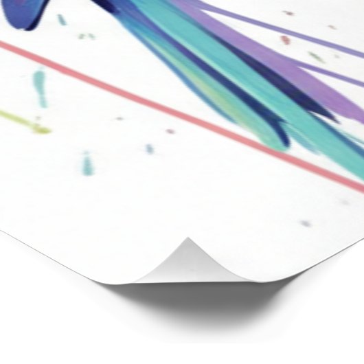 Glossy Poster of three pastel coloured birds (Hoek)