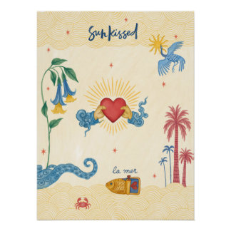 Glossy Poster Sun Kissed – Mystieke kunst Print vo