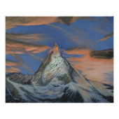 Glossy Poster - "The Matterhorn At Sunset" (Voorkant)
