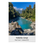 Glossy Poster van Hokitika Gorge, NZ (Voorkant)