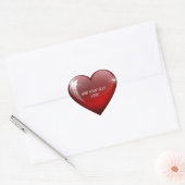 Glossy Red Heart Hart Sticker (Envelop)