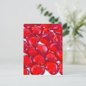 Glossy Red Hearts Briefkaart (Staand voorkant)