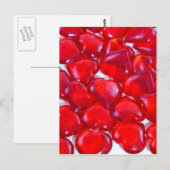 Glossy Red Hearts Briefkaart (Voorkant / Achterkant)