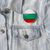 Glossy Ronde Bulgaarse vlag Button 5,7 Cm (In situ)