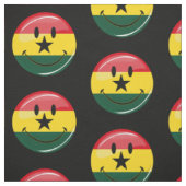 Glossy Ronde glimlachend Ghanese vlag Stof (Swatch)