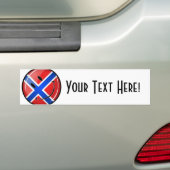 Glossy Ronde glimlacht Noorse vlag Bumpersticker (Op auto)