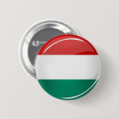 Glossy Ronde Hongaarse vlag Button 5,7 Cm (Voorkant /achterkant)