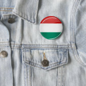Glossy Ronde Hongaarse vlag Button 5,7 Cm (In situ)