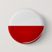 Glossy Ronde Poolse vlag Button 5,7 Cm (Voorkant)