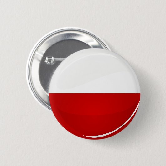Glossy Ronde Poolse vlag Ronde Button 5,7 Cm (Voorkant /achterkant)