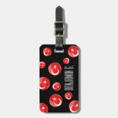 Glossy Ronde Turkse vlag Bagagelabel (Voorkant verticaal)