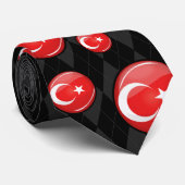 Glossy Ronde Turkse vlag Stropdas (Opgerold)