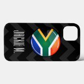 Glossy Ronde Zuid-Afrikaanse vlag Case-Mate iPhone Case (Achterkant (horizontaal))