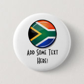 Glossy Ronde Zuid-Afrikaanse vlag Ronde Button 5,7 Cm (Voorkant)