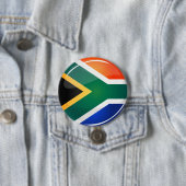 Glossy Ronde Zuid-Afrikaanse vlag Ronde Button 7,6 Cm (In situ)