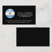 Glossy Round Argentina Vlag Visitekaartje (Voorkant / Achterkant)